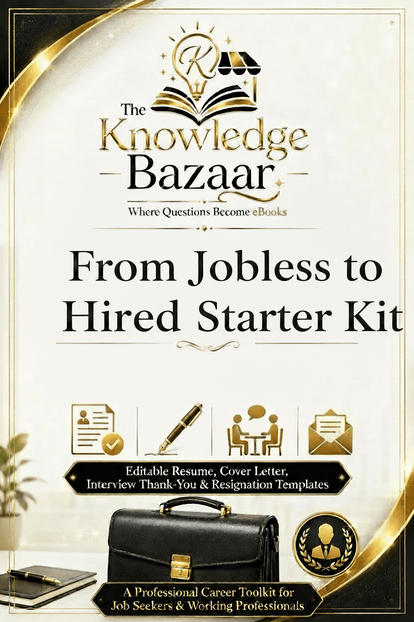 From Jobless to Hired Starter Guide